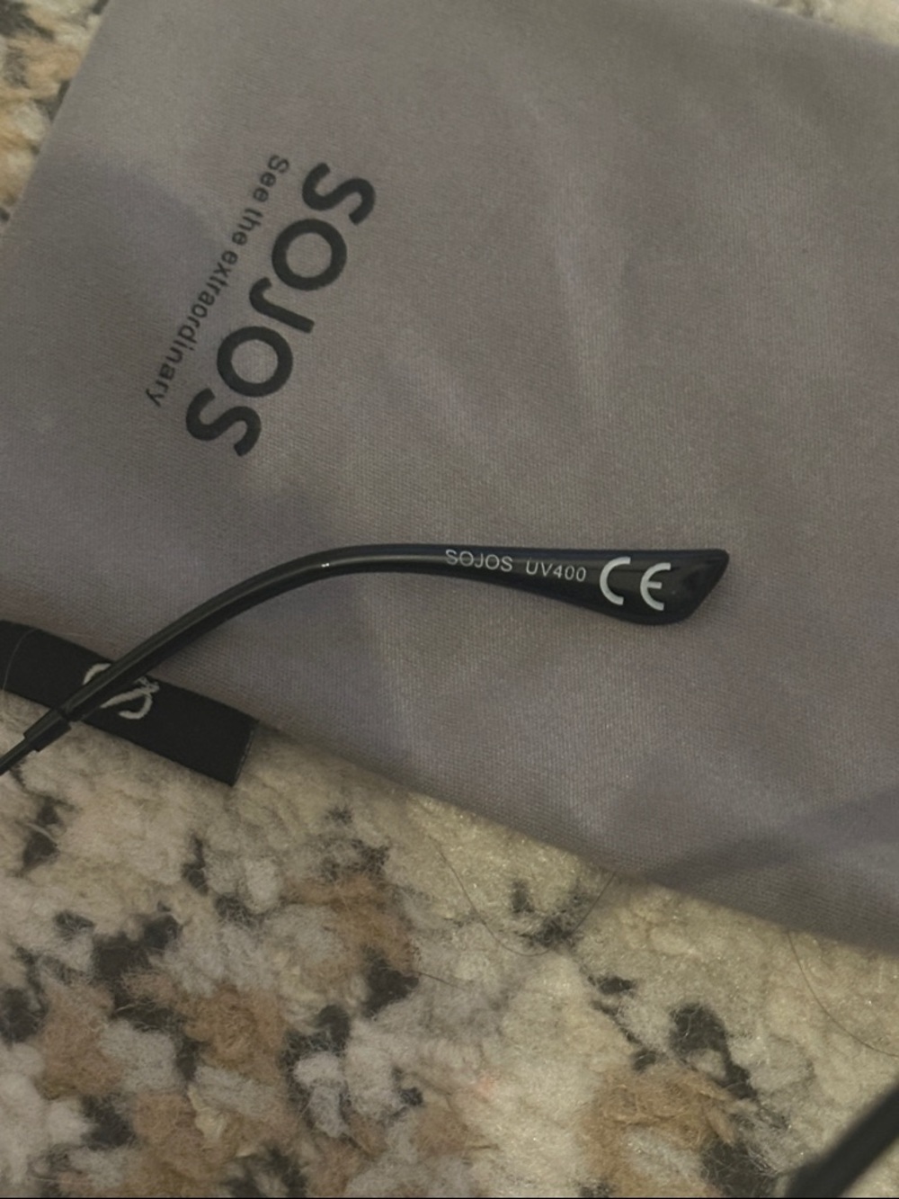 SOJOS Black Retro Round Double Bridge Polarized Sunglasses - Picture 6 of 8